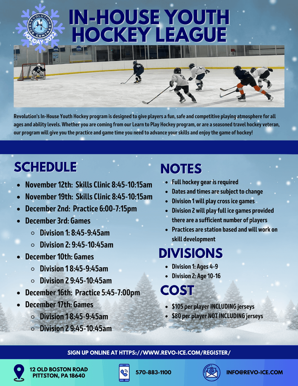 Revolution Ice Centre Ice Skating Facility & Hockey Training Program